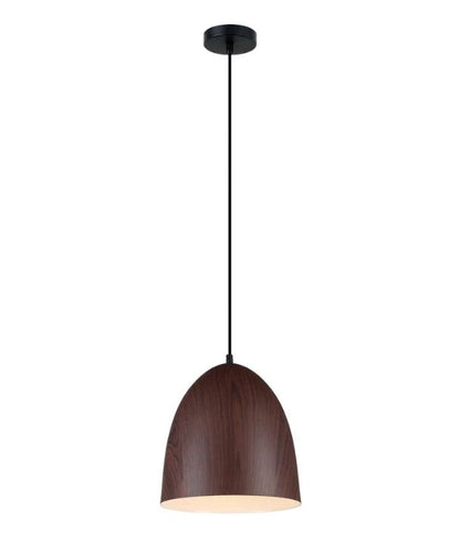 LIGNA: Retro Replica Wood Oblong Pendant Light - Black Walnut