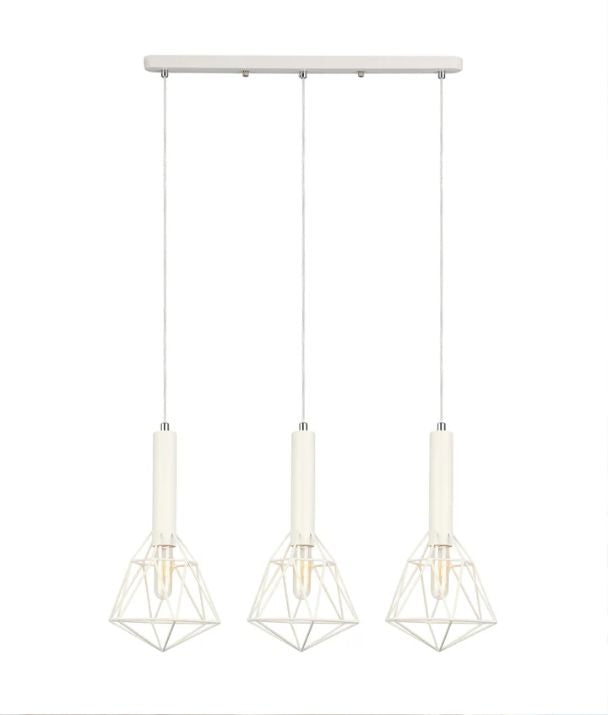 WHITEBAND Pendant Light 3x Bird Cage With Bar Base