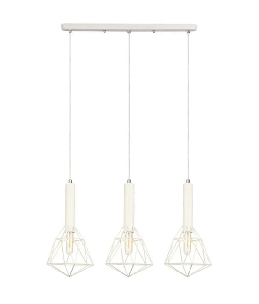WHITEBAND Pendant Light 3x Bird Cage With Bar Base
