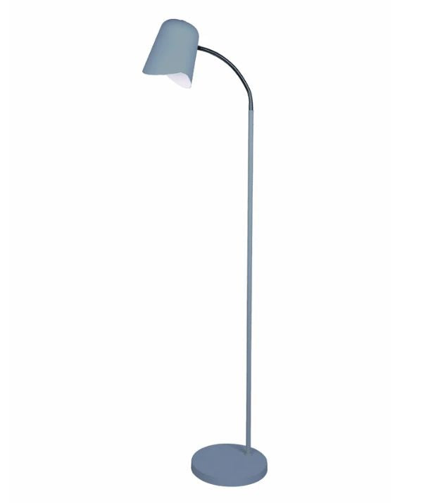 PASTEL: Scandinavian Iron Slim Floor Lamps - Matte Blue