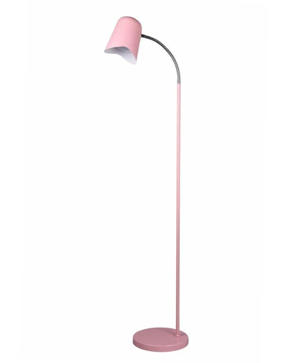 PASTEL: Scandinavian Iron Slim Floor Lamps - Matte Pink
