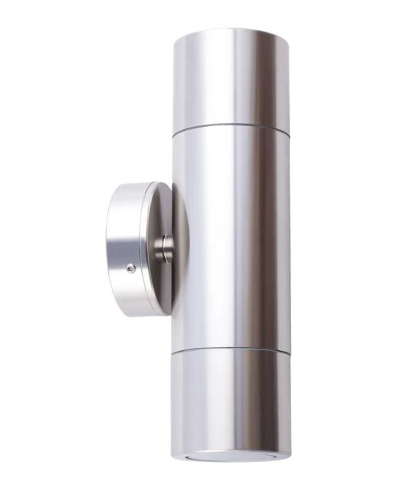 GU10 Exterior Wall Pillar Spot Lights (Anodized Aluminium) IP65 - Up/Down