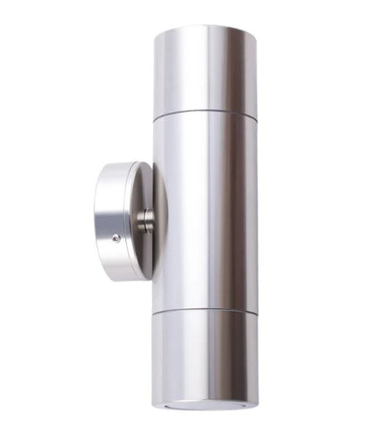 GU10 Exterior Wall Pillar Spot Lights (Anodized Aluminium) IP65 - Up/Down