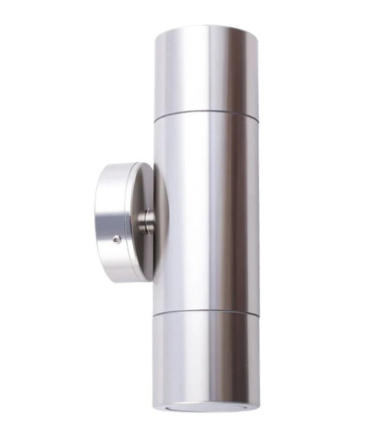 GU10 Exterior Wall Pillar Spot Lights (Anodized Aluminium) IP65 - Up/Down