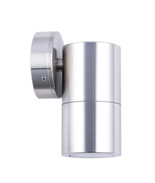 GU10 Exterior Wall Pillar Spot Lights (Anodized Aluminium) IP65 - Single Fixed