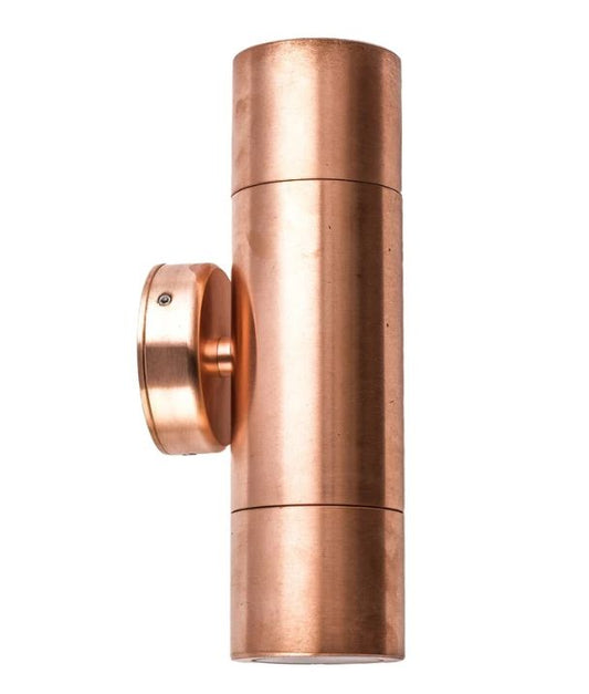 GU10 Exterior Wall Pillar Spot Lights (Copper) IP65 - Up/Down