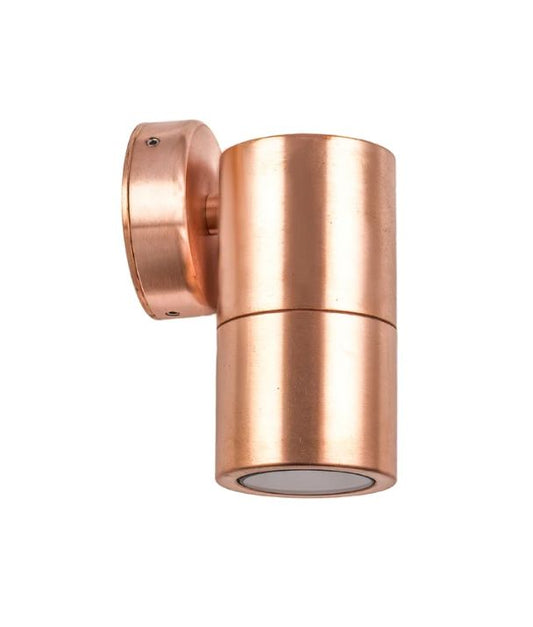 GU10 Exterior Wall Pillar Spot Lights (Copper) IP65 - Single Fixed