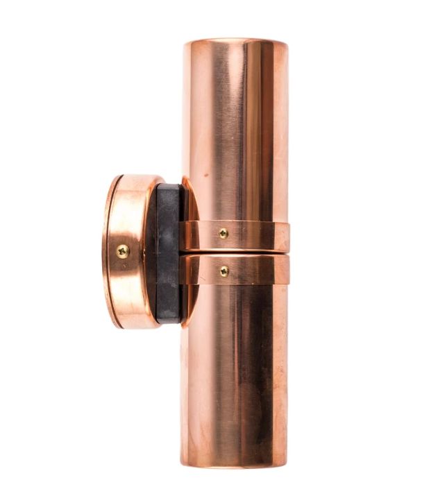 GU10 Exterior Wall Pillar Spot Lights (Light Weight Copper) IP54 - Up/Down