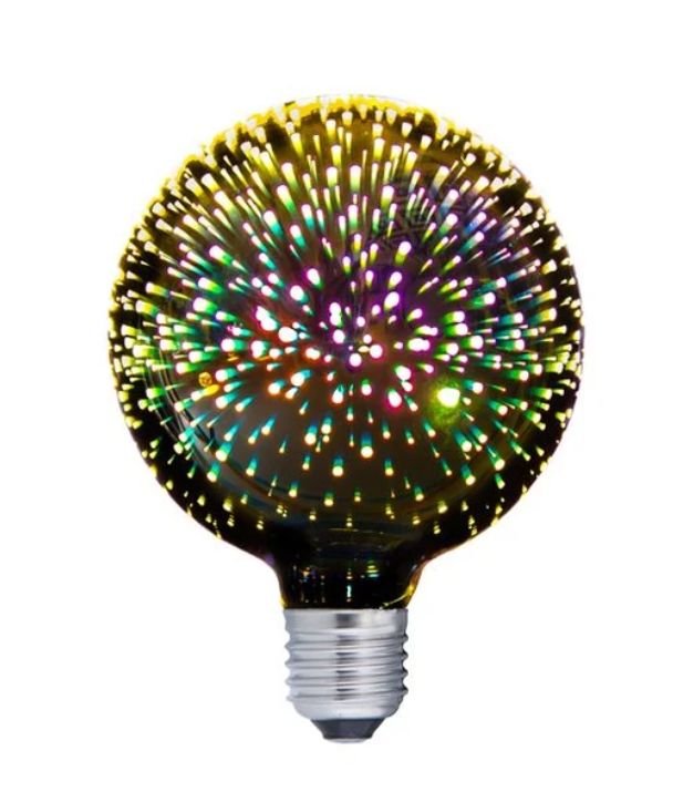 SPECTRA: G125 LED Firework Effect Decorative Globes (4W) - Options: ES G125 4W