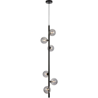 ELSON 6 Pendant Light - Black/Smoke