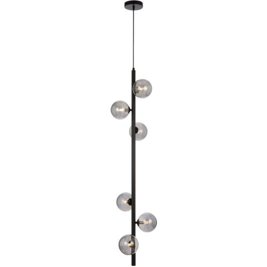 ELSON 6 Pendant Light - Black/Smoke