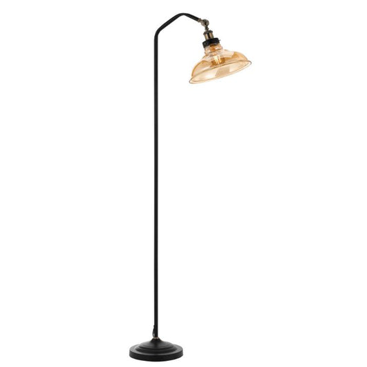 HERTEL Floor Lamp - Black/Amber