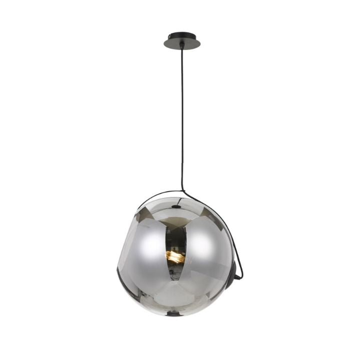 BONDI 30CM Pendant Light - Black/Smoke
