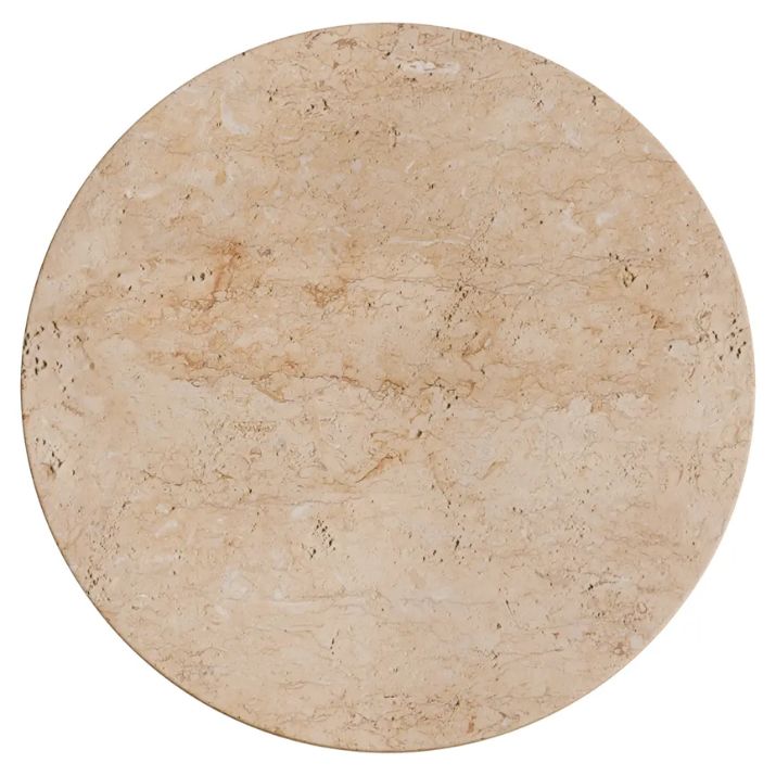 Calibo Orville 300mm Travertine Stone Eclipse Wall Light - Travertine with Black