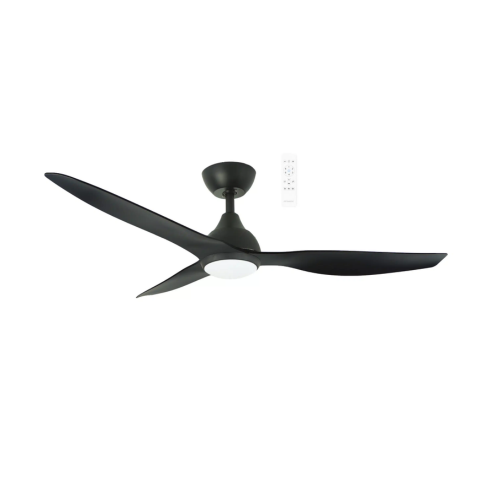 Avoca DC 48″ Matt Black Smart Ceiling Fan With WIFI Remote Control + LED Light