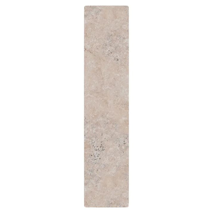 Calibo Orville 450mm Travertine Stone Slim Outdoor LED Wall Light - Travertine with Black