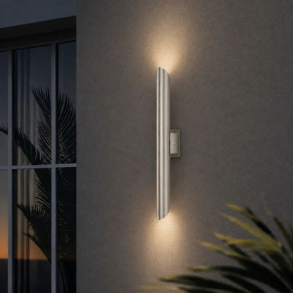 Penros Twin Exterior Wall Light - Stainless Steel