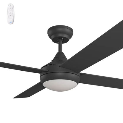 Calibo Kestrel 48" (1220mm) Indoor/Outdoor DC Ceiling Fan with 18W CCT LED Light & Remote - Black