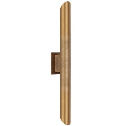 Penros Twin Exterior Wall Light - Natural Brass