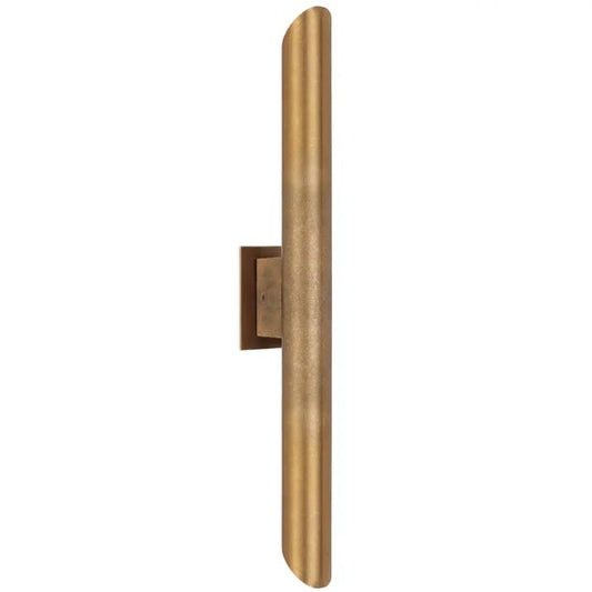 Penros Twin Exterior Wall Light - Natural Brass