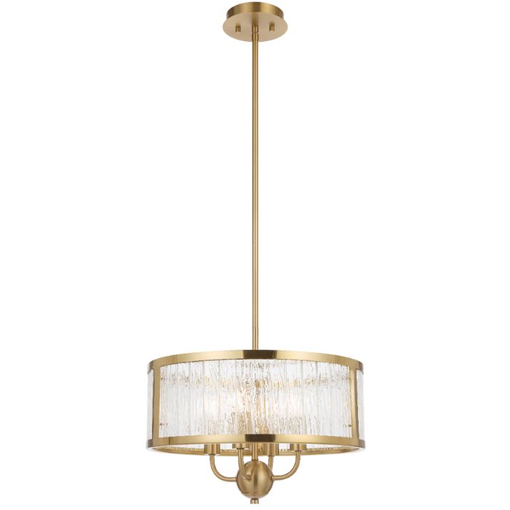 NOREL 4 Pendant Light - Antique Gold / Clear