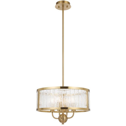NOREL 4 Pendant Light - Antique Gold / Clear