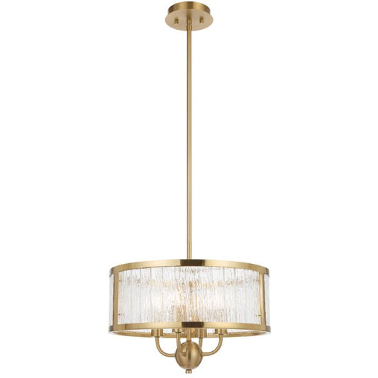NOREL 4 Pendant Light - Antique Gold / Clear