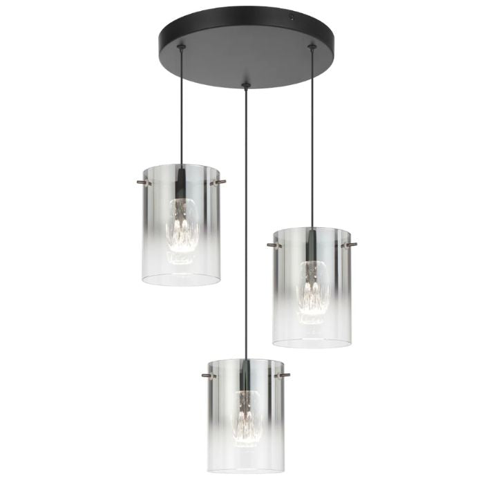 Creval 3 Light Pendant - Black