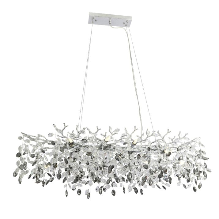 MOLENA 10 Rectangular Pendant Light - Chrome