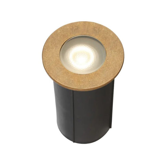 HALON 24V Brass Exterior LED Inground Light - Natural Brass