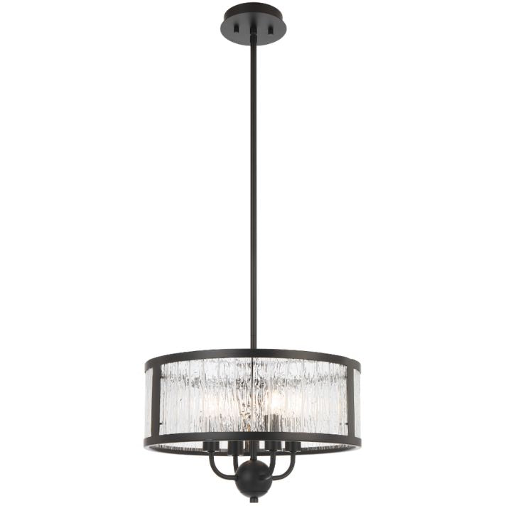 NOREL 4 Pendant Light - Black / Clear