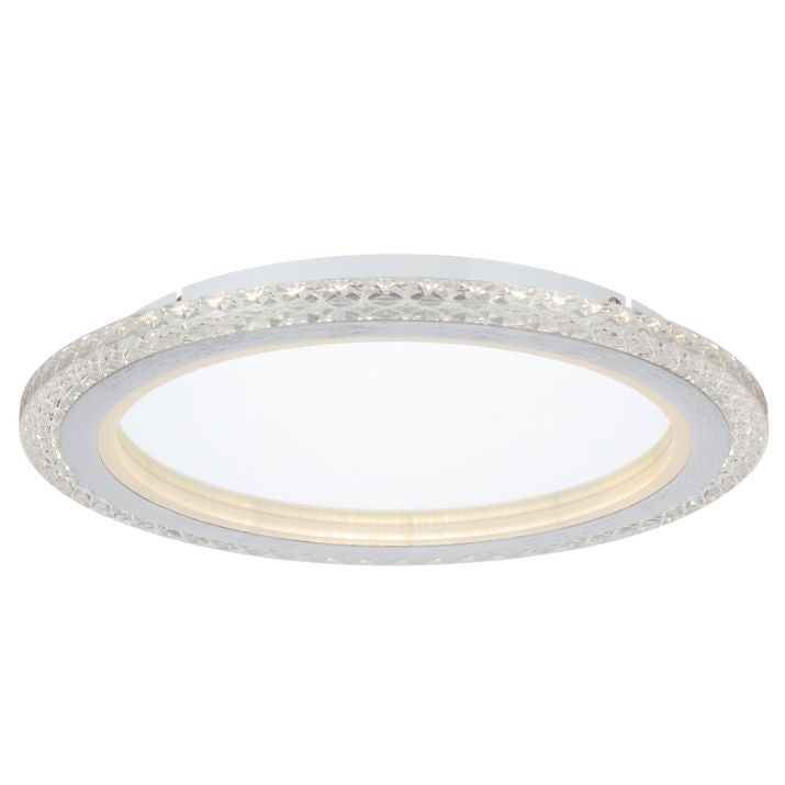 ELIE 40CM 24W 3CCT LED Oyster Dimmable Ceiling Light - Chrome