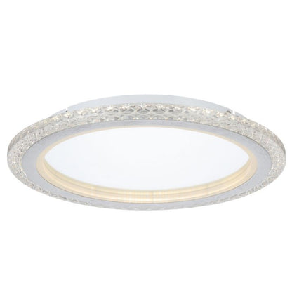 ELIE 40CM 24W 3CCT LED Oyster Dimmable Ceiling Light - Chrome