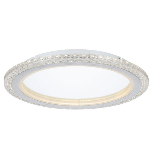 ELIE 40CM 24W 3CCT LED Oyster Dimmable Ceiling Light - Chrome