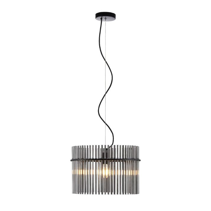 QUILO 40CM Pendant Light – Black/Smoke