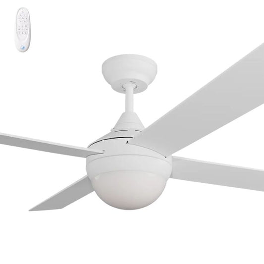 Calibo Kestrel 48" (1220mm) Indoor/Outdoor DC Ceiling Fan with 2x E27 Light & Remote - White
