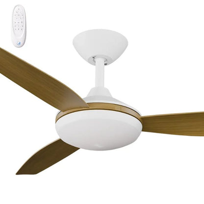Calibo Condor 56" DC Smart Ceiling Fan with Remote Control - White and Teak
