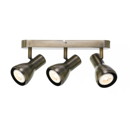 CURTIS 3 Light Ceiling Spot Light - Antique Brass