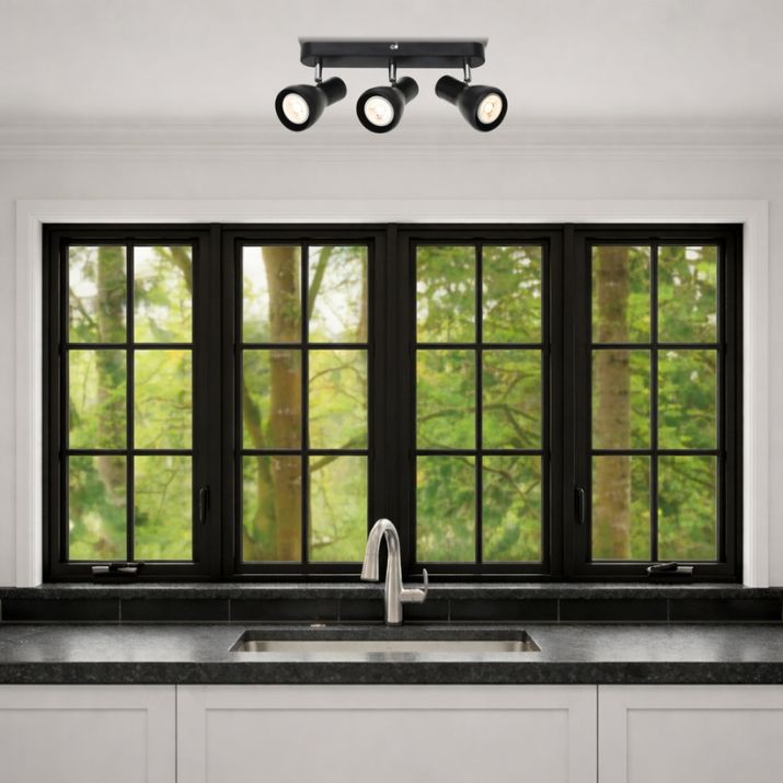 CURTIS 3 Light Ceiling Spot Light - Black