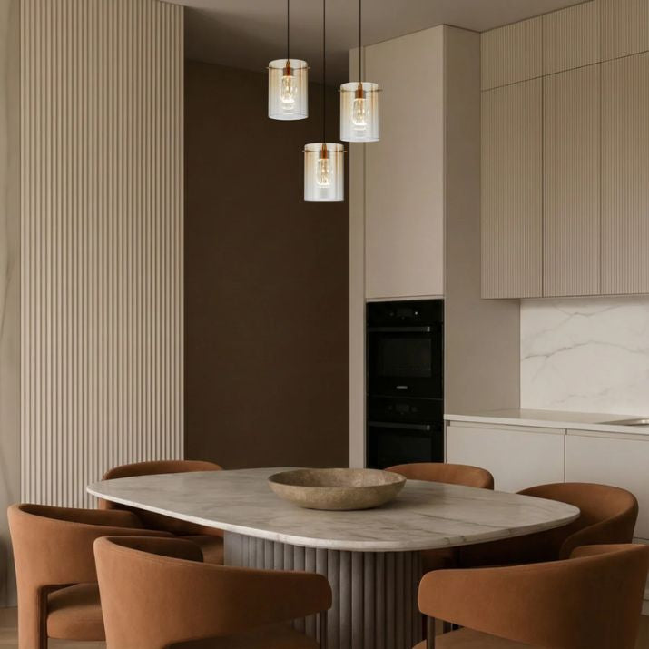 Creval 3 Light Pendant - Antique Gold