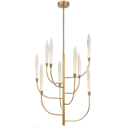 ARCHER 9 LED Pendant Light - Antique Gold