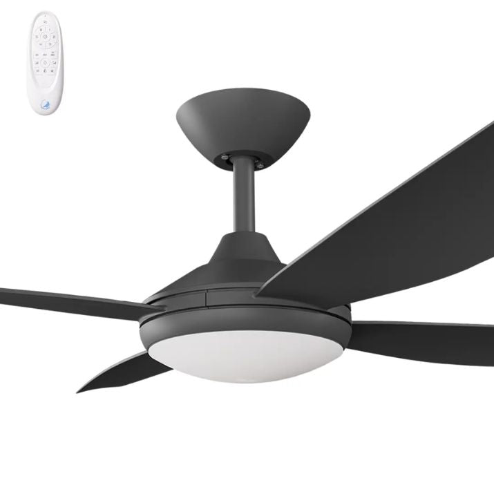 Calibo Vanga 56" DC Smart Ceiling Fan with LED Light and Remote Control - Black
