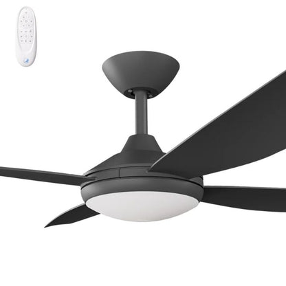 Calibo Vanga 56" DC Smart Ceiling Fan with LED Light and Remote Control - Black