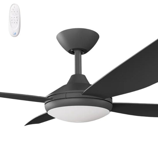 Calibo Vanga 48" DC Smart Ceiling Fan with LED Light and Remote Control - Black
