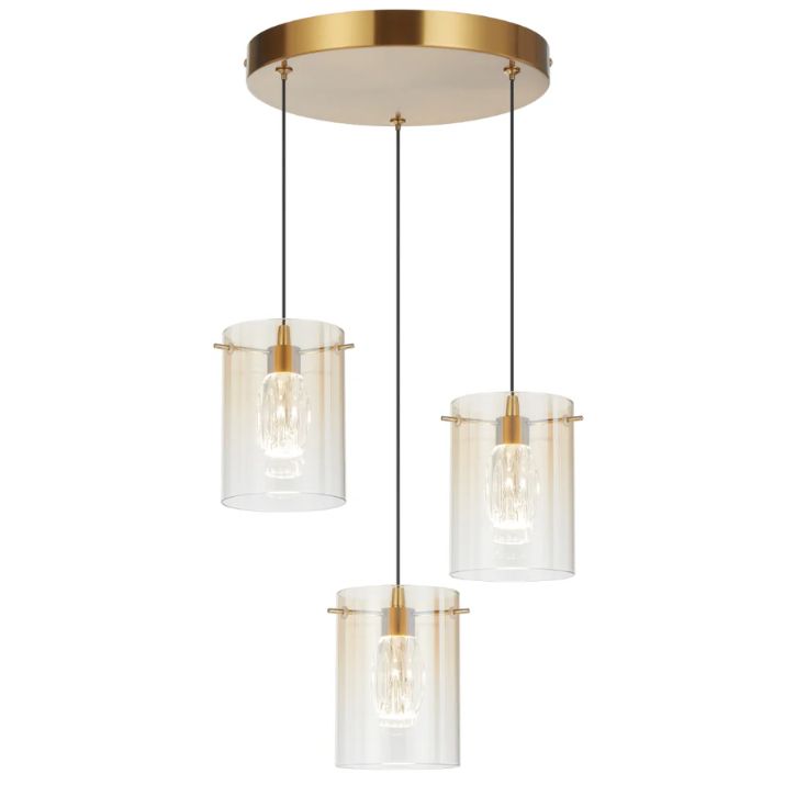Creval 3 Light Pendant - Antique Gold