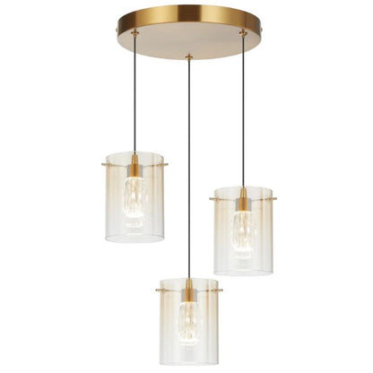 Creval 3 Light Pendant - Antique Gold