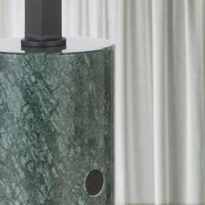 Satrom LED Table Lamp - Black/Green Marble