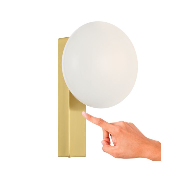 SKYLA Touch Wall Light - Antique Gold / Opal