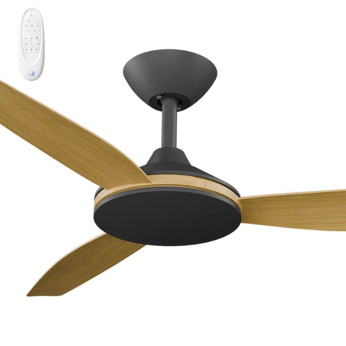 Calibo Condor 48" DC Smart Ceiling Fan with Remote Control - Black and Bamboo