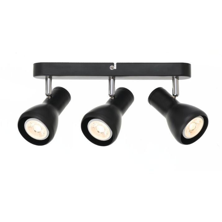 CURTIS 3 Light Ceiling Spot Light - Black